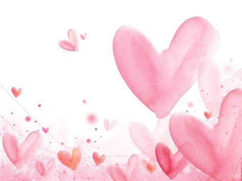 Pink Love Valentine Heart Background Valentines Watercolor Heart Background Watercolor Heart