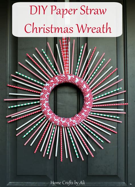 Diy Paper Straw Christmas Wreath Home Crafts By Ali