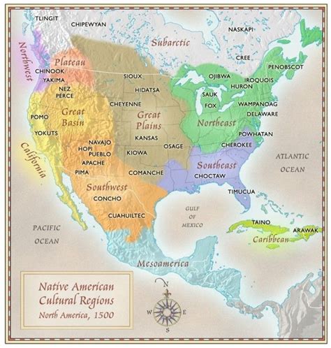 La Carte Des Tribus Amérindiennes Un Morceau Dhistoire Qui N