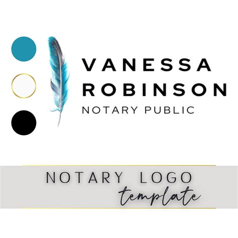 Feather Notary Logo for Notary Signing Agent Notary Public - Etsy in