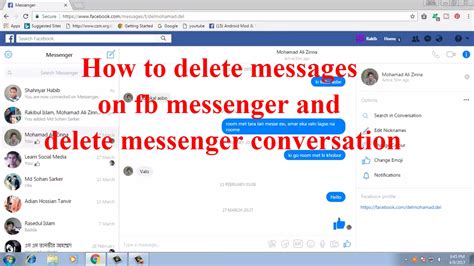 How To Delete Messages On Facebook Messenger And Delete Messenger