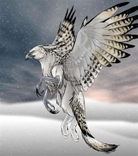 A White Griffin Mythical Creatures Art Fantasy Creatures Mystical
