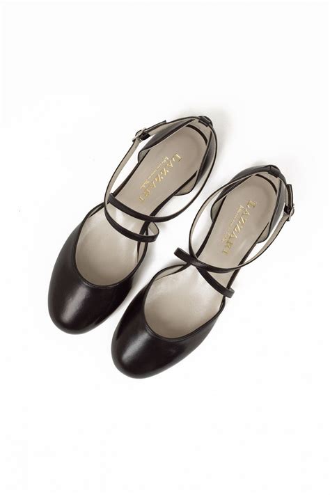 Ballet Flat With Strap Available In Black Heel 1 Cm 100 Genuine