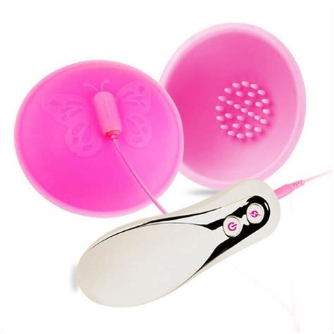 Women Powerful Vibrating Silicone Nipple Teasers Sucker Pump Sex Toy