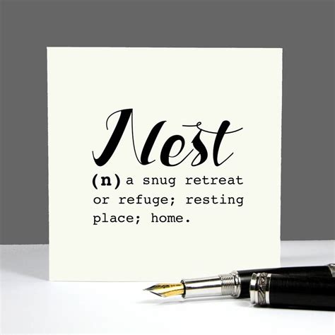 She came across as though she, or her character was, trying to emulate her late husband's ruthlessness, but her lack of charm meant she failed to pull. 'nest' definition greetings card by betsy jarvis | notonthehighstreet.com