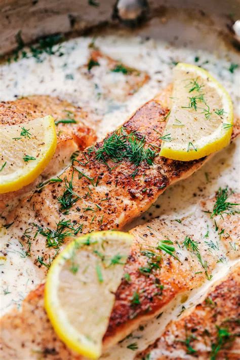 Pan Seared Salmon with a Creamy Lemon Dill Sauce | The Recipe Critic