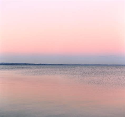 Premium Photo Atmospheric Romantic Pink Red Sea Sunset Sky Above Blue