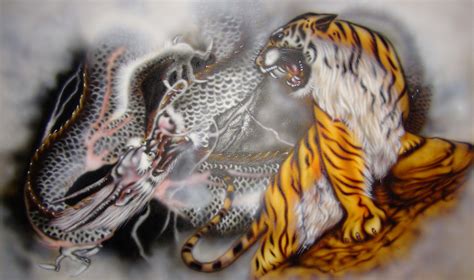 - Dragon and Tiger - Airbrush by KisaMake on DeviantArt