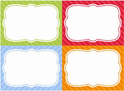 Name cards to direct your pupils to their seat. 30 Free Editable Printable Labels | Example Document Template