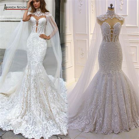 2019 New Design Mermaid Wedding Dress With Cape In Wedding