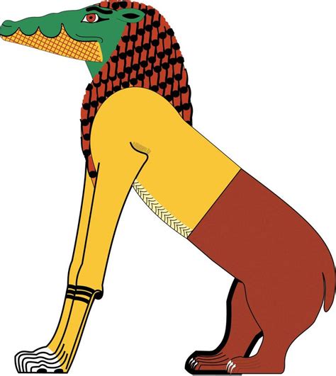 Ammit A Demon With The Head Of A Crocodile The Torso Of A Leopard And The Hindquarters Of A