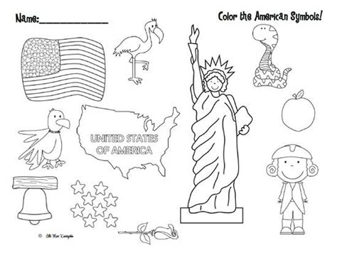 Learn about your own state download and print these usa symbols coloring pages for free. United States Symbols For Kids Worksheets | 99Worksheets