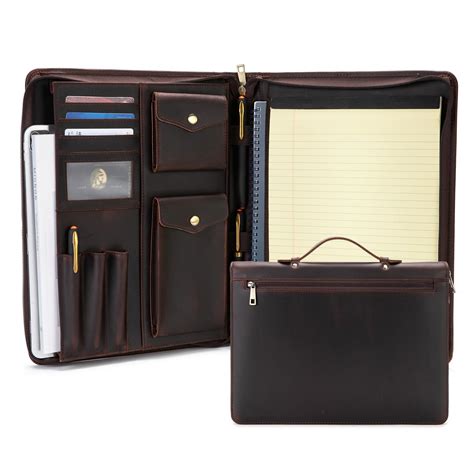 Amazon Geslun Genuine Leather Portfolio With Hidden Handle