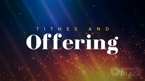 Tithes and Offering Motion 15 - Animated Praise