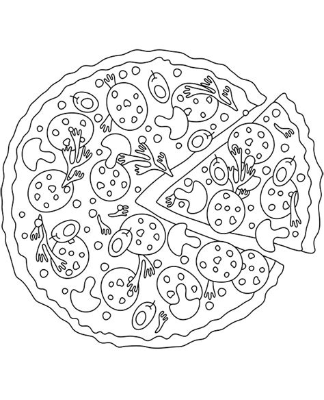 Pizza Kolorowanka Do Wydruku E Kolorowankieu