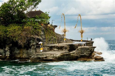 Tanah Lot Temple On Sea In Bali Island Indonesia Stock Photo Image Of