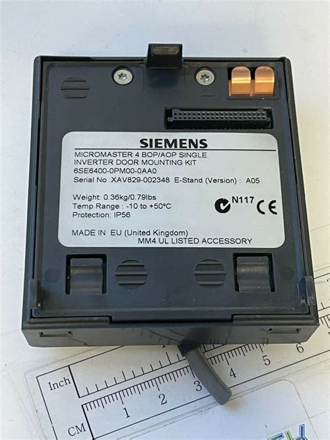 Siemens 6se6400 0pm00 0aa0 Micromaster 4440 Bopaop Single Door Mounting Kit