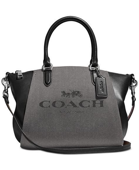 Coach Horse And Carriage Jacquard Elise Satchel And Reviews Handbags
