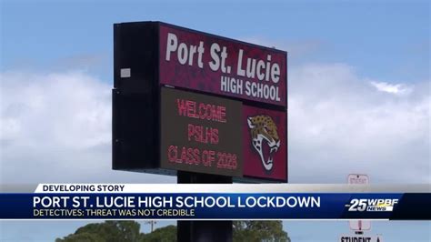 Lockdown Placed At Port St Lucie High School