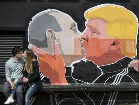 Putin Kissing Trump Mural Goes Viral