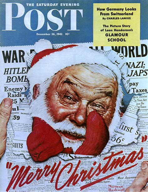 Santas In The News Saturday Evening Post December 26 1942 Norman