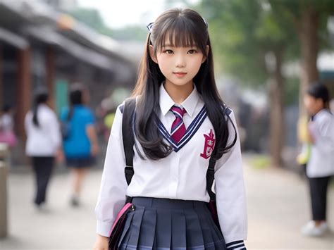 Premium Photo Asian School Girl