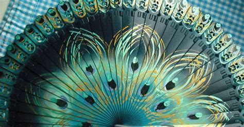 Hand Painted Spanish Fan~peacock Feathers Hand Held Fans Pinterest