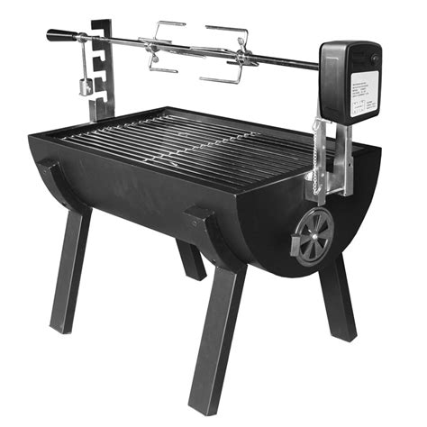 For the price, this is perfect if you don't have alot of space and want to be able to easily move the bbq away when not using it. Small Novo Battery Spit Roaster with Rotisserie | Jumbuck