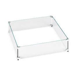 Covering our method of creating tumbled tempered glass for use in fireplaces. American Fireglass Fire Pit Glass Wind Guard, Square, 17 ...