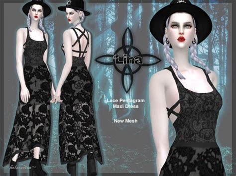 The Sims Resource Lina Gothic Dress By Helsoseira • Sims 4 Downloads