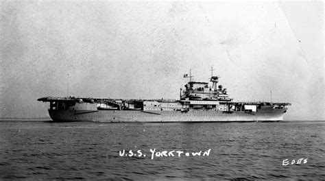 Uss Yorktown Cv 5 Yorktown Class She Was Sunk At The Battle Of