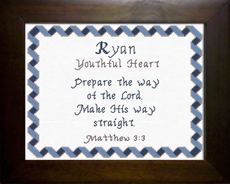Name Blessings Ryan 3 Personalized Names With Meanings And Bible Verses