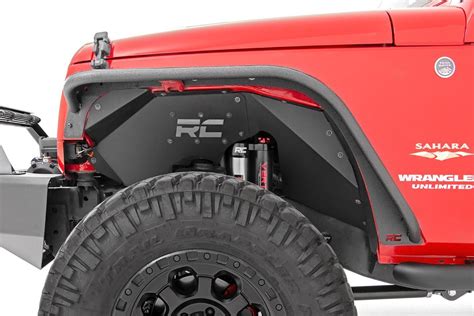 Rough Country 10533 Front And Rear Tubular Fender Flares For 07 18 Jeep