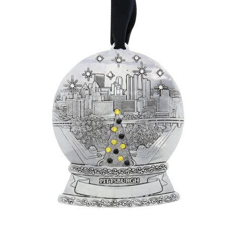 Pittsburgh Snow Globe Ornament Wendell August Forge