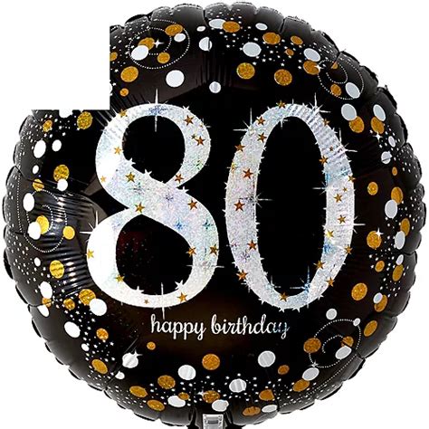 Prismatic 80th Birthday Balloon 17 12in Sparkling Celebration