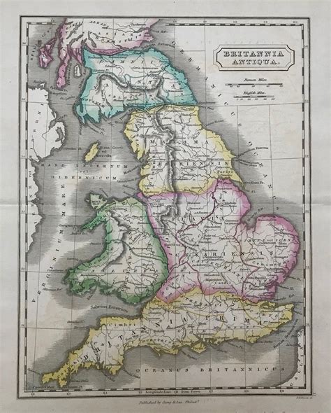 Britannia Antiqua Engraved By P E Hamm For The Atlas Of Ancient