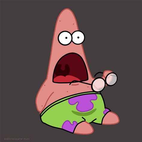 Patrick star in steak costume sticker. 49+ Surprised Patrick Wallpaper on WallpaperSafari