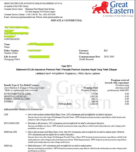 Great eastern insurance premium payments mean the amount of great eastern insurance premium payment(s) (great eastern insurance) which is validly charged to your ocbc great eastern platinum mastercard card for the month. error during lhdn efiling!