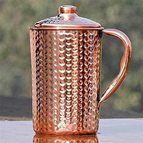 Hammered Pure Copper Jug For Water For Drinking Water Health Etsy