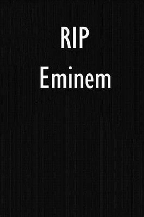 Rip Eminem Tribute Notebooks 9781727415285 Boeken