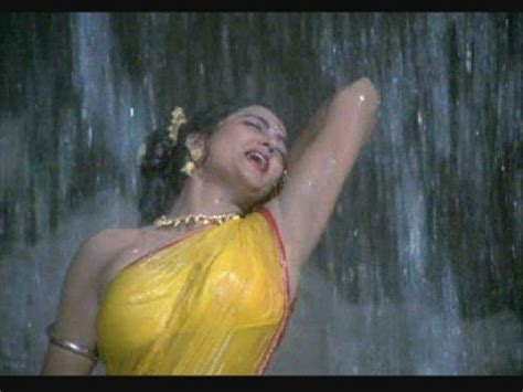 Hot Film Actress Gallery Bhanupriya Hot Navel Boobs And Armpit Show In Wet Yellow Saree