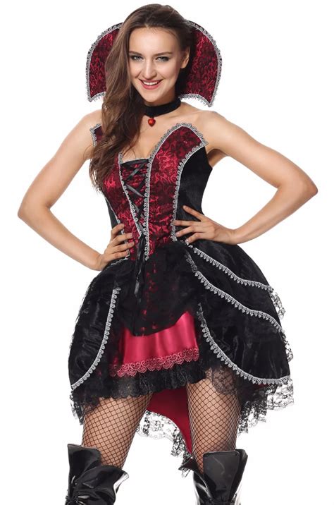 halloween noble queen vampire costume sexy gothic halloween carnival party fancy dress female