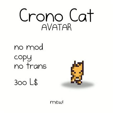 Second Life Marketplace Crono Cat Avatar