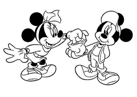 Belajar Mewarnai Gambar Mickey Mouse Dan Minnie Mouse Untuk Anak