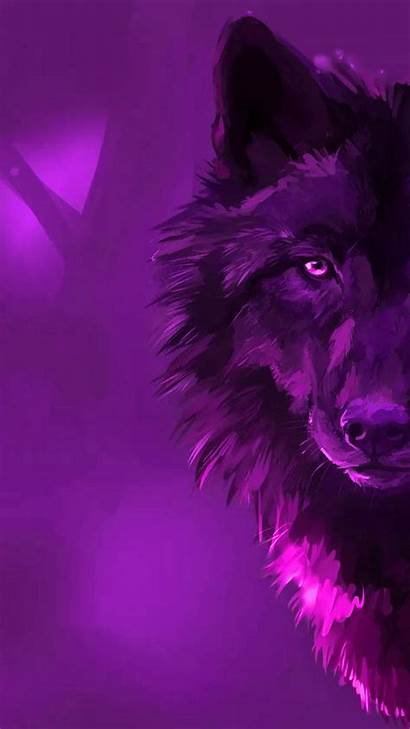Wolf Cool Android Wallpapers Purple Resolution Phone