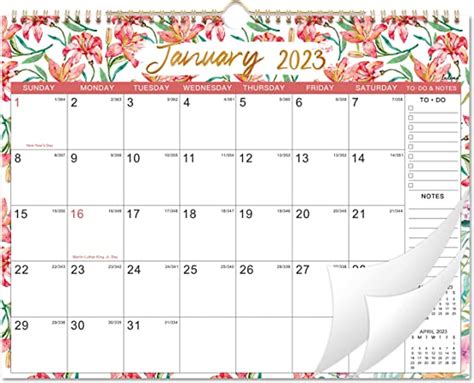 2023 Wall Calendar Jan 2023 Dec 2023 12 Monthly
