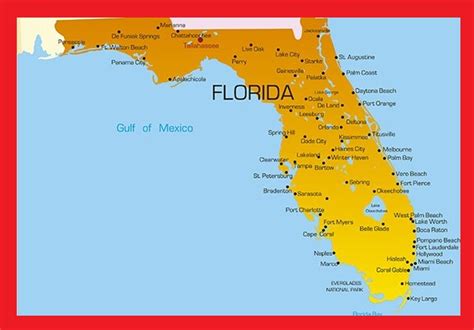 printable florida map with cities labeled