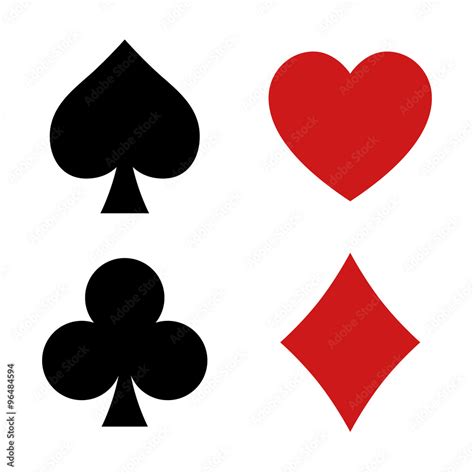 Playing Card Spade Heart Club Diamond Suit Flat Icon For Apps And