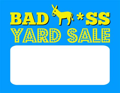 Cute Yard Sale Sign