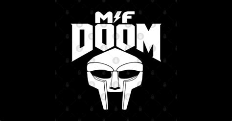 Mf Doom White Text Mf Doom Sticker Teepublic